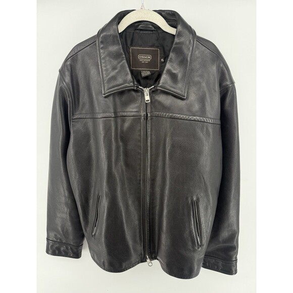 Coach Mens Leather Jacket Size XL